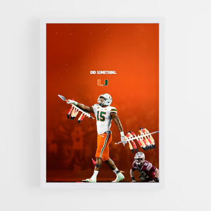 ap-miami hurricanes-7 cadre Blanc