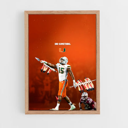 ap-miami hurricanes-7 cadre Bois clair