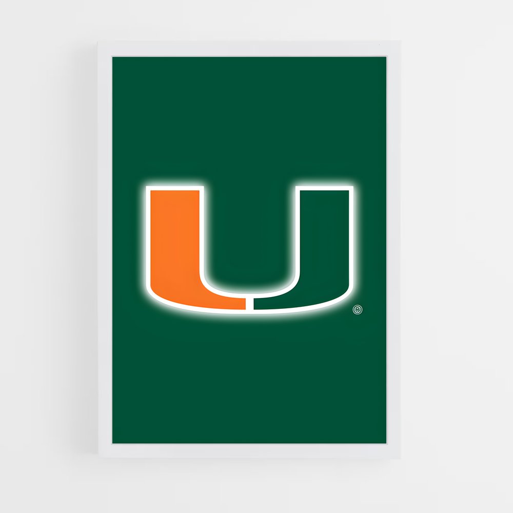 ap-miami hurricanes-8 cadre Blanc
