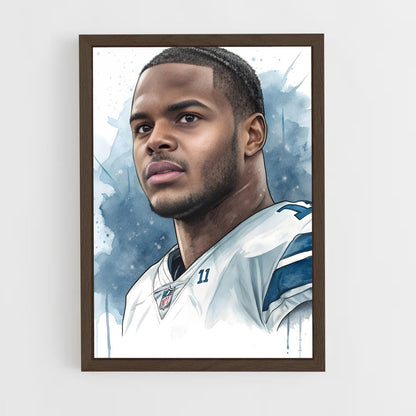 ap-micah parsons-5 cadre Bois foncé