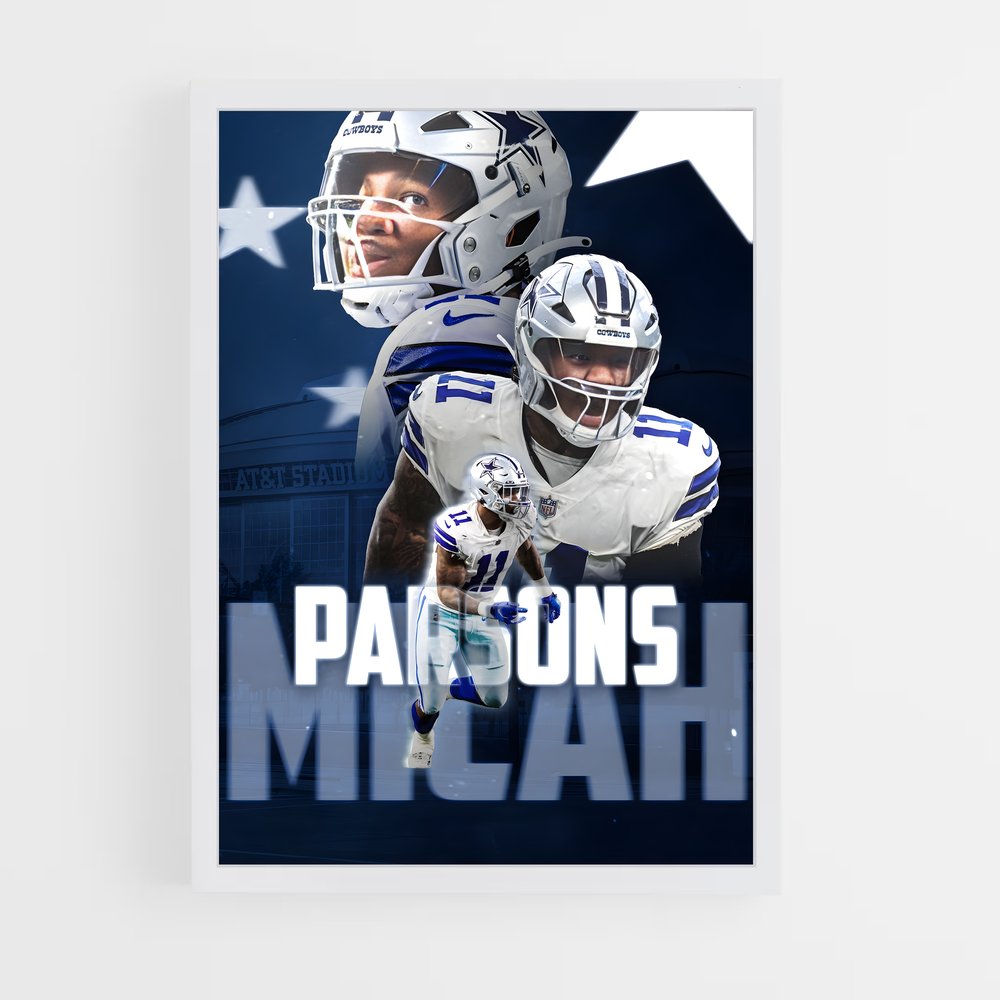 ap-micah parsons-6 cadre Blanc
