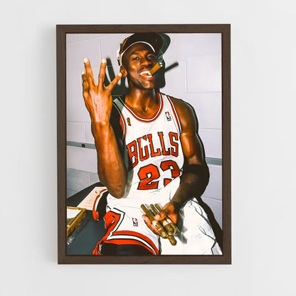 ap-michael jordan-1 cadre Bois foncé