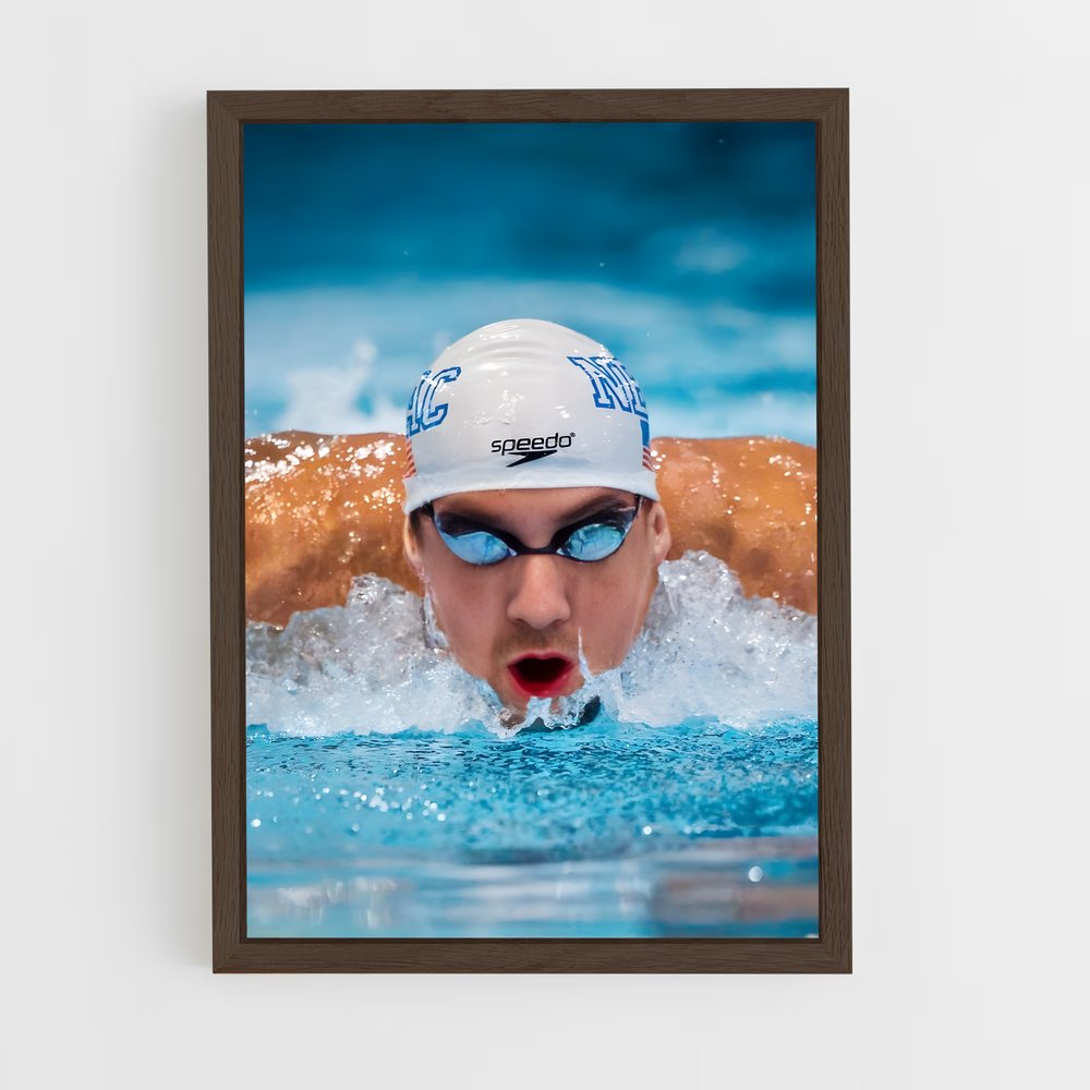 ap-michael phelps-3 cadre Bois foncé