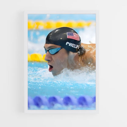 ap-michael phelps-7 cadre Blanc