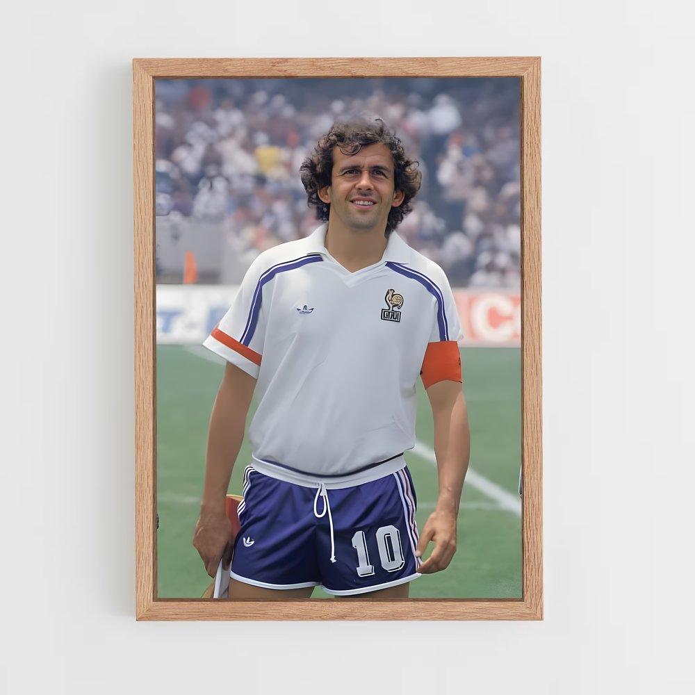 ap-michel platini-5 cadre Bois clair