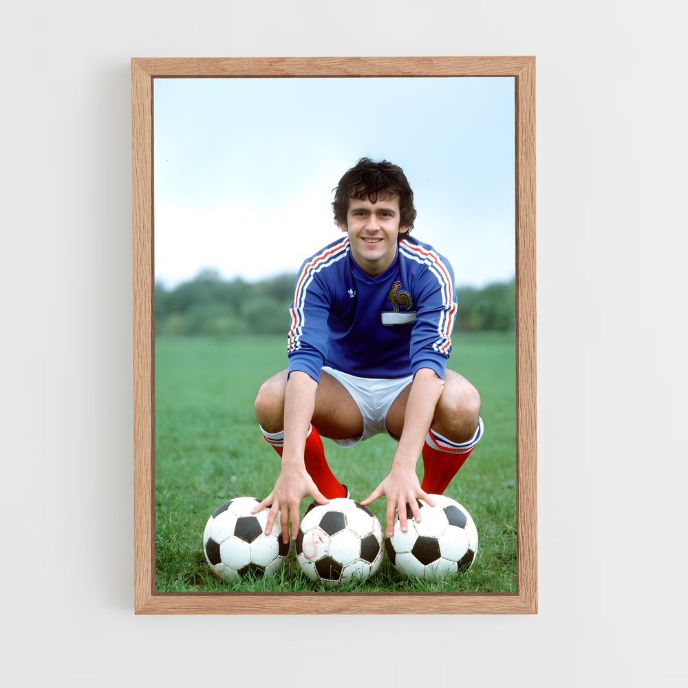ap-michel platini-6 cadre Bois clair