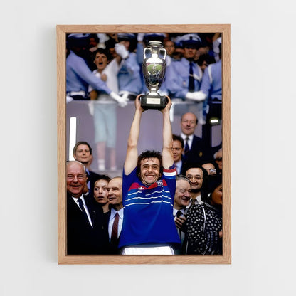 ap-michel platini-9 cadre Bois clair