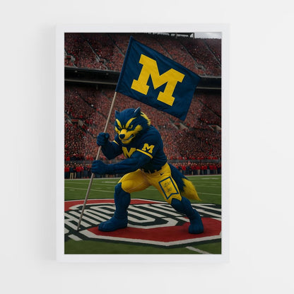 ap-michigan wolverines-1 cadre Blanc
