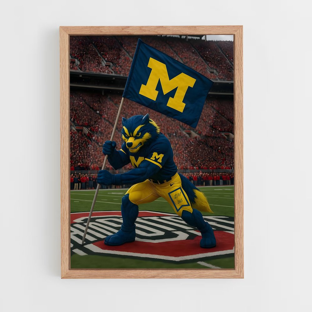 ap-michigan wolverines-1 cadre Bois clair