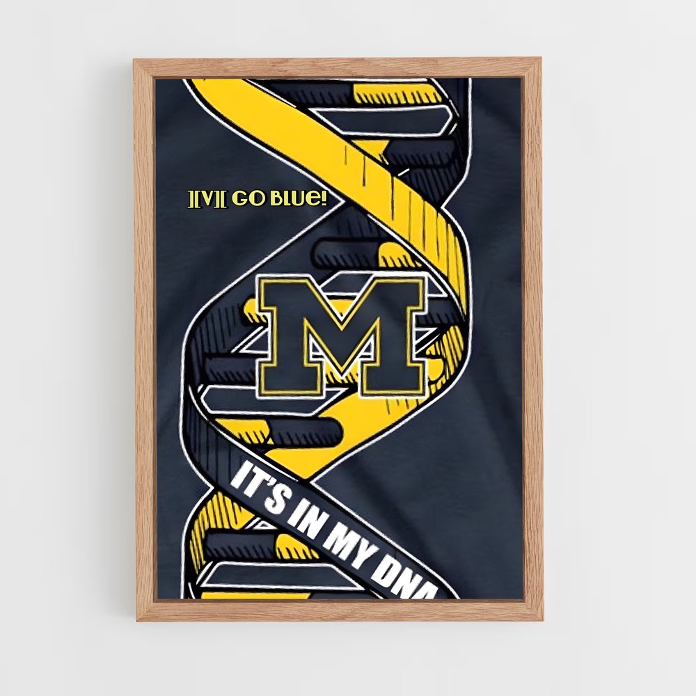 ap-michigan wolverines-7 cadre Bois clair
