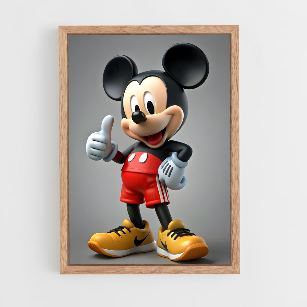 ap-mickey mouse-5 cadre Bois clair