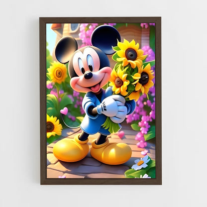 ap-mickey mouse-6 cadre Bois foncé