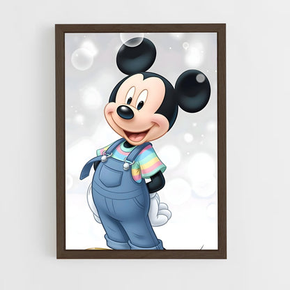 ap-mickey mouse-7 cadre Bois foncé