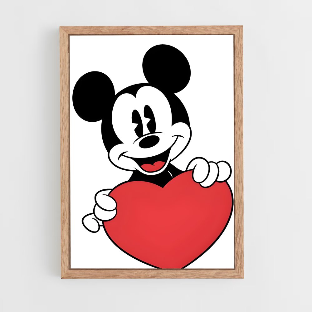 ap-mickey mouse-8 cadre Bois clair
