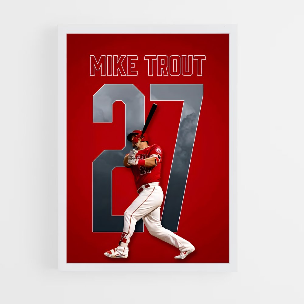 ap-mike trout-4 cadre Blanc