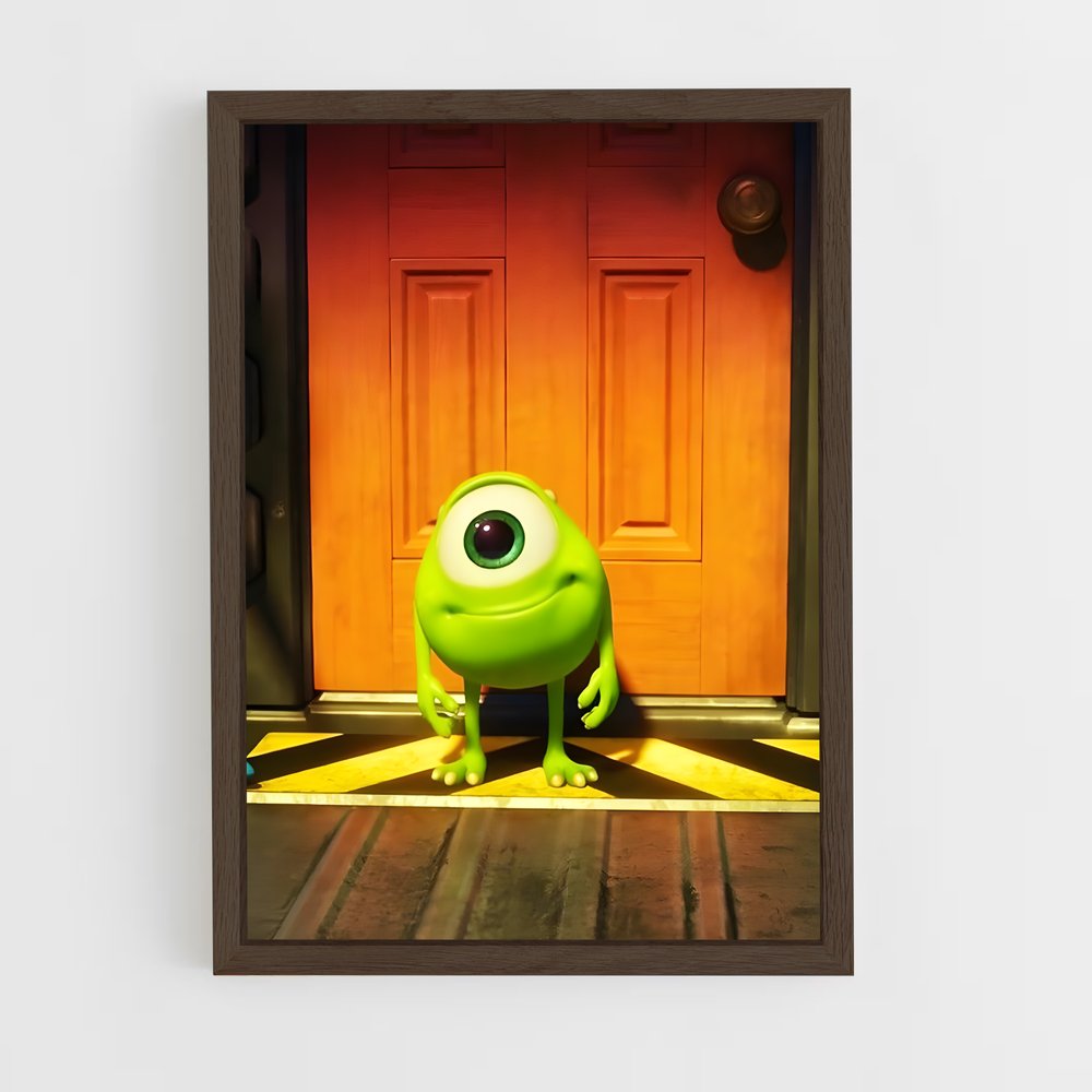 ap-mike wazowski-2 cadre Bois foncé