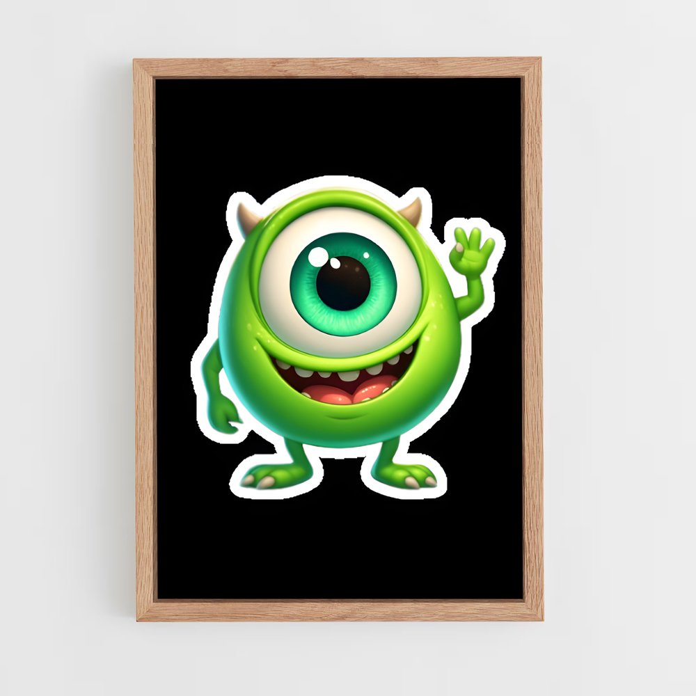 ap-mike wazowski-3 cadre Bois clair