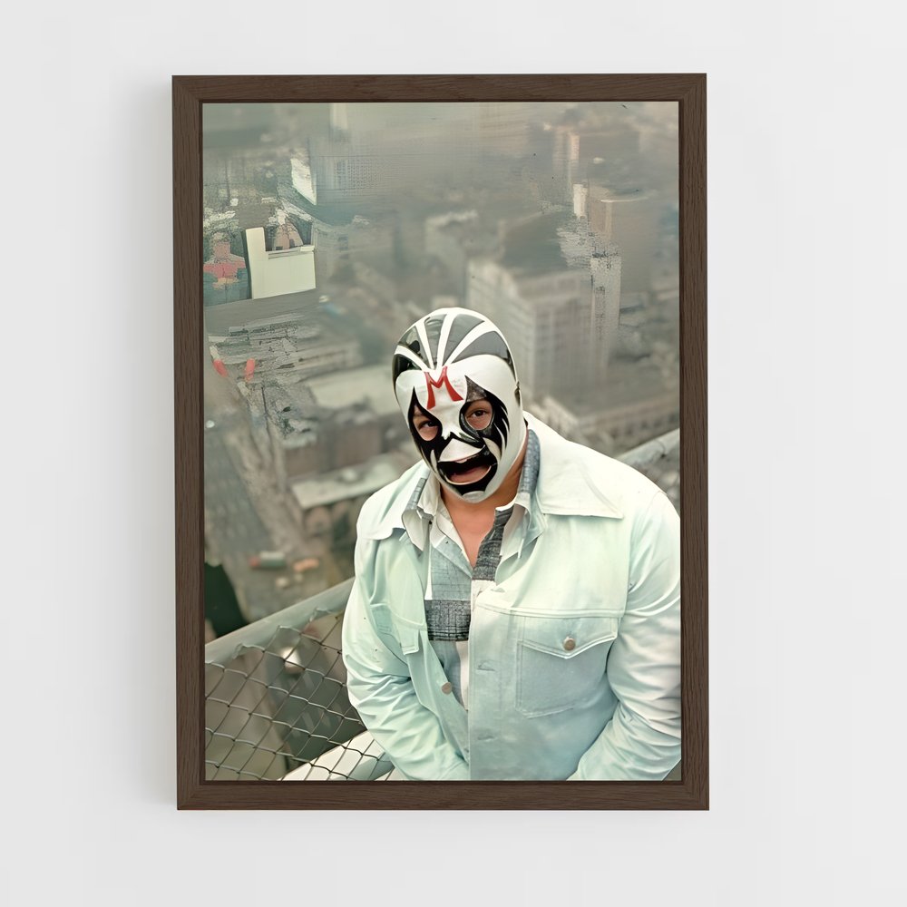 ap-mil mascaras-2 cadre Bois foncé