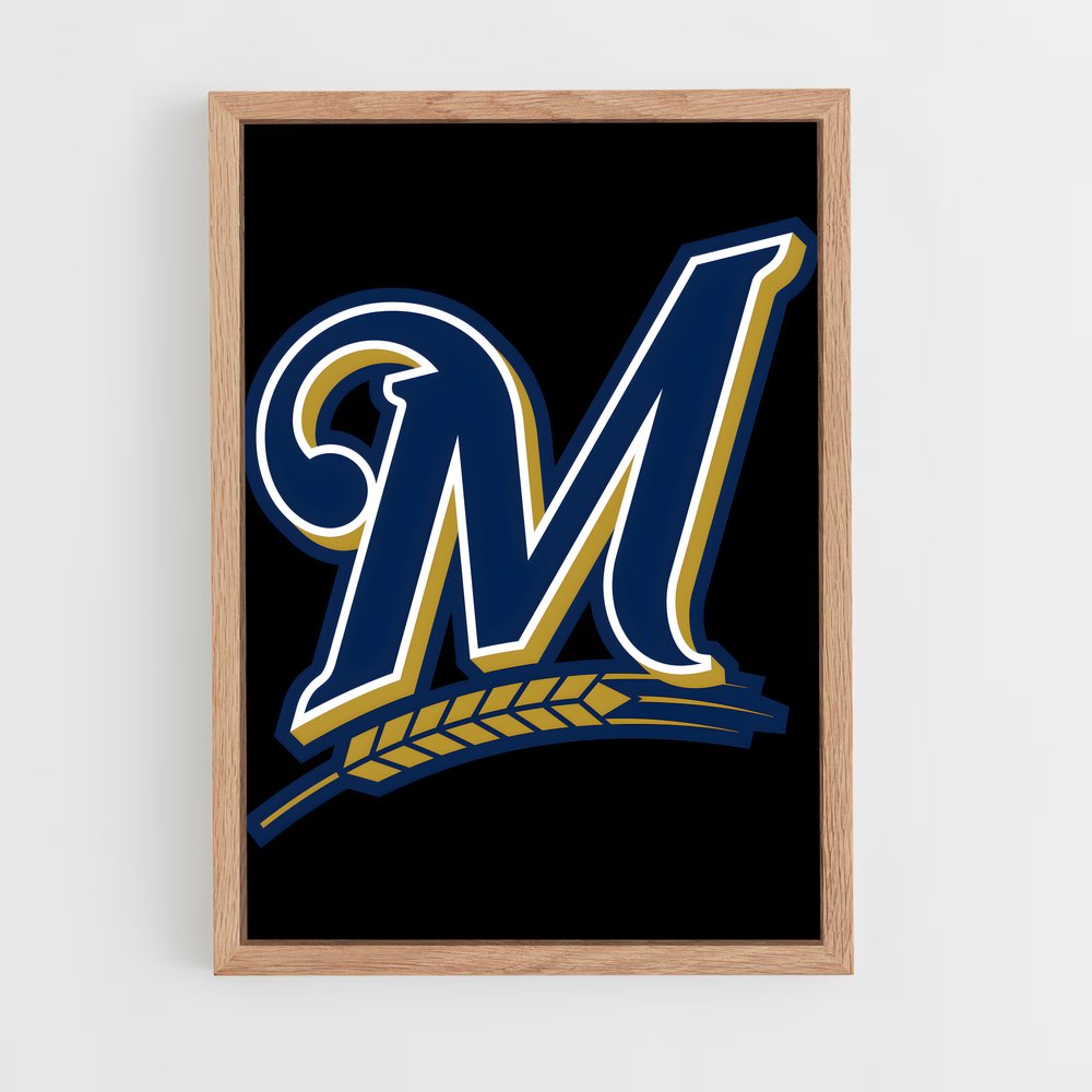 ap-milwaukee brewers-1 cadre Bois clair