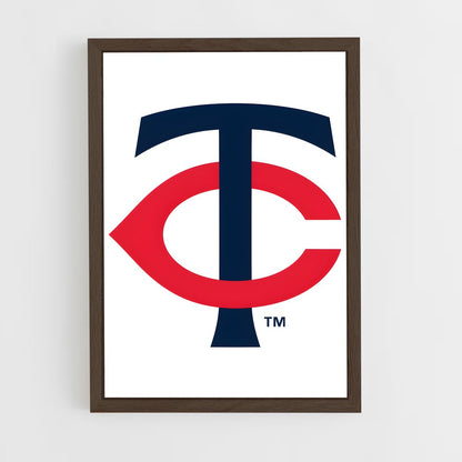 ap-minnesota twins-5 cadre Bois foncé