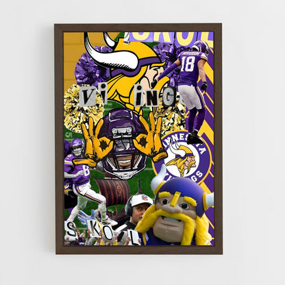 ap-minnesota vikings-1 cadre Bois foncé