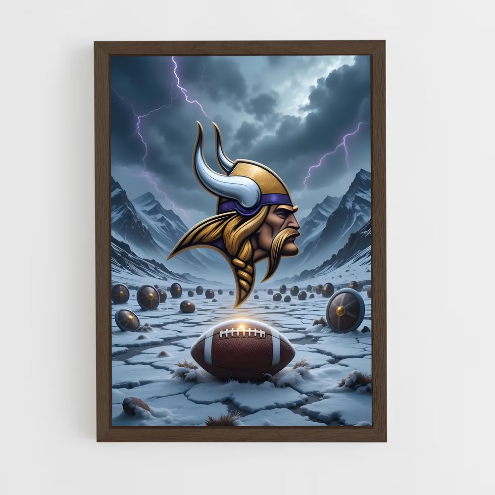 ap-minnesota vikings-3 cadre Bois foncé