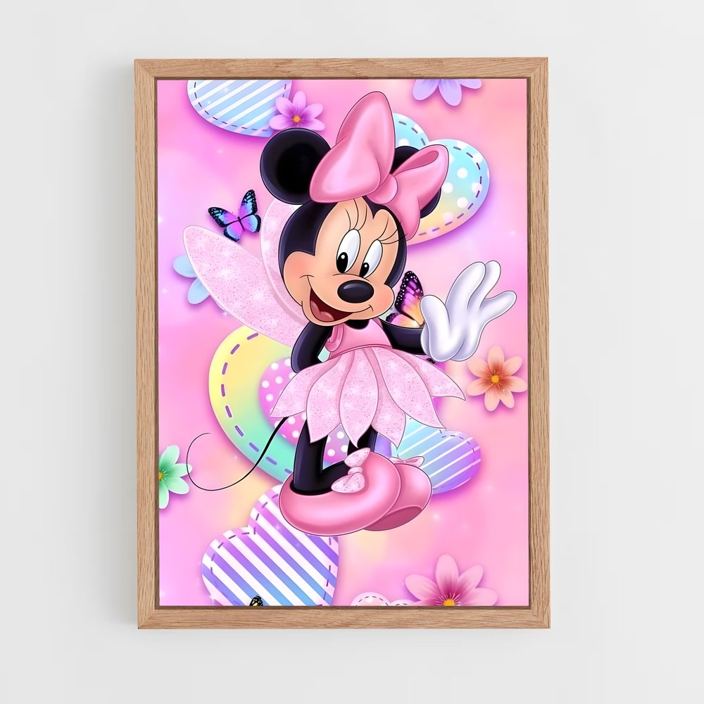 ap-minnie mouse-2 cadre Bois clair