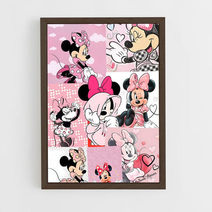 ap-minnie mouse-4 cadre Bois foncé