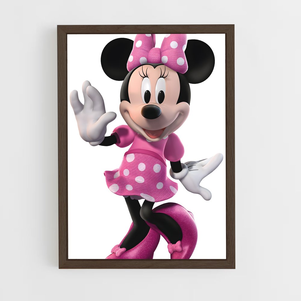 ap-minnie mouse-9 cadre Bois foncé