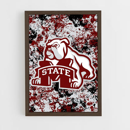 ap-mississippi state bulldogs-2 cadre Bois foncé