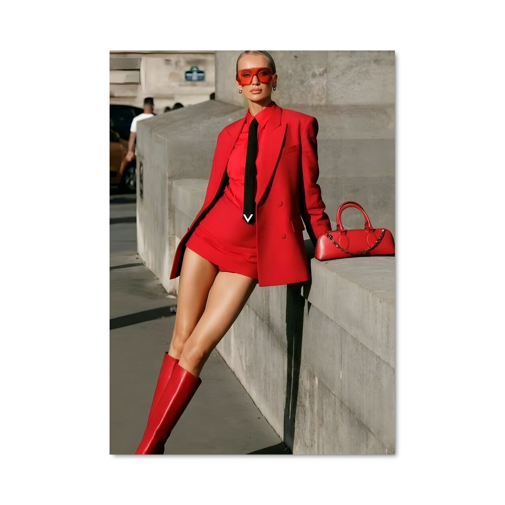 Poster Rouge Énigmatique