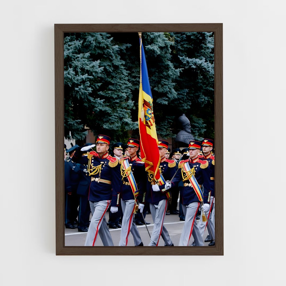 ap-moldova flag-2 cadre Bois foncé