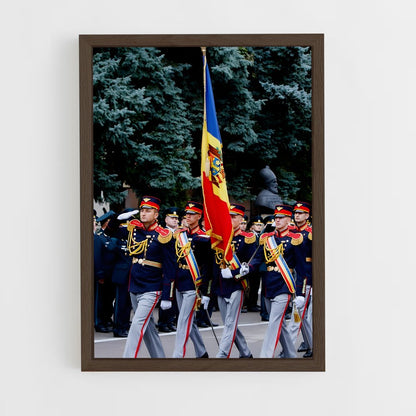 ap-moldova flag-2 cadre Bois foncé