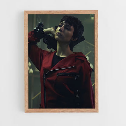 ap-money heist la casa de papel-4 cadre Bois clair