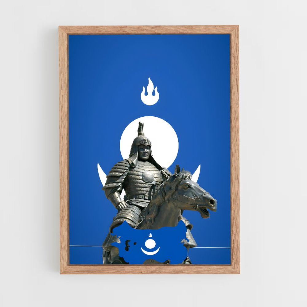 ap-mongol empire flag-1 cadre Bois clair