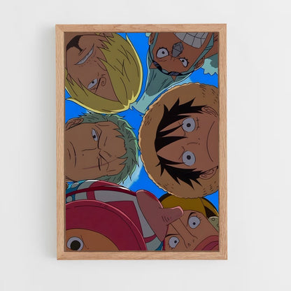ap-monkey d luffy-6 cadre Bois clair
