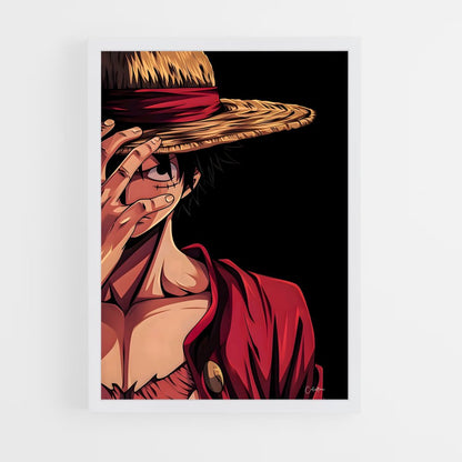 ap-monkey d luffy-8 cadre Blanc