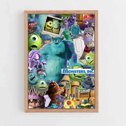 ap-monsters inc-10 cadre Bois clair