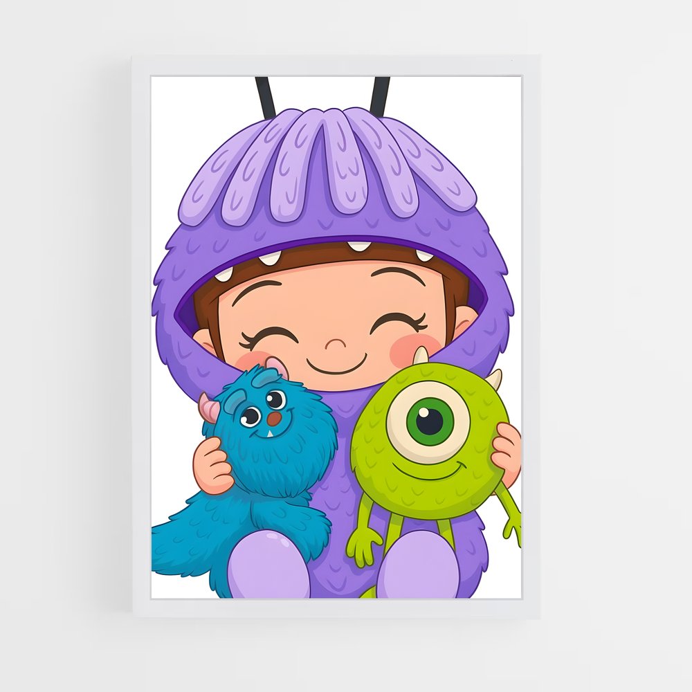ap-monsters inc-11 cadre Blanc
