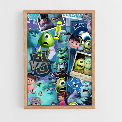 ap-monsters inc-2 cadre Bois clair