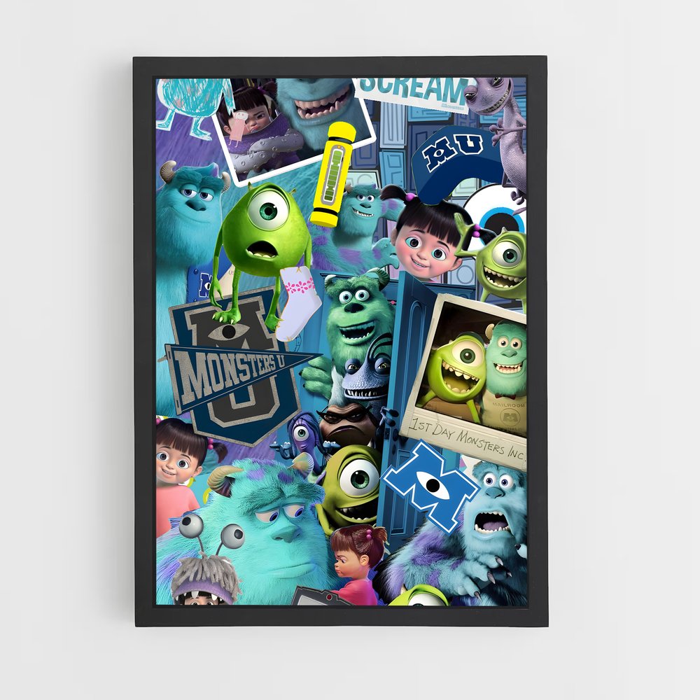 ap-monsters inc-2 cadre Noir