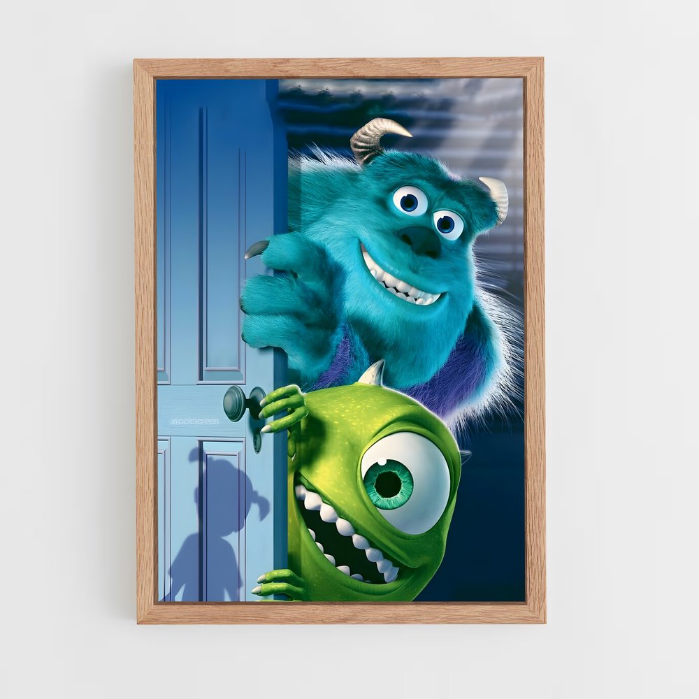 ap-monsters inc-5 cadre Bois clair