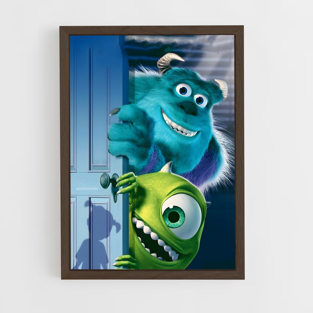 ap-monsters inc-5 cadre Bois foncé