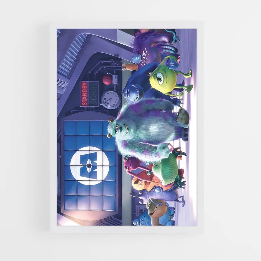 ap-monsters inc-7 cadre Blanc