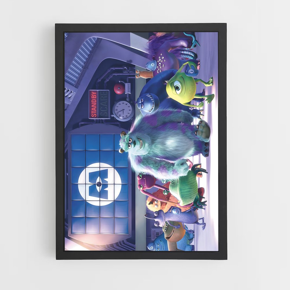 ap-monsters inc-7 cadre Noir