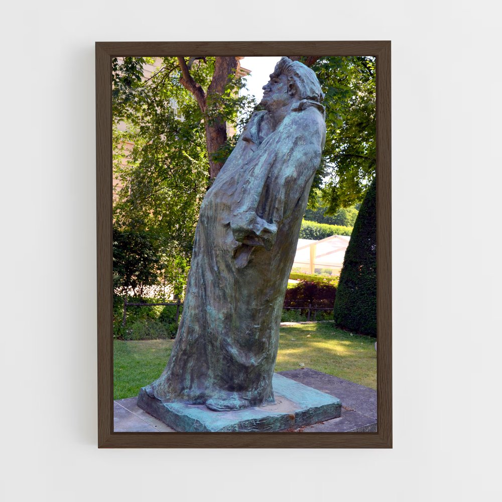 ap-monument to balzac rodin-6 cadre Bois foncé