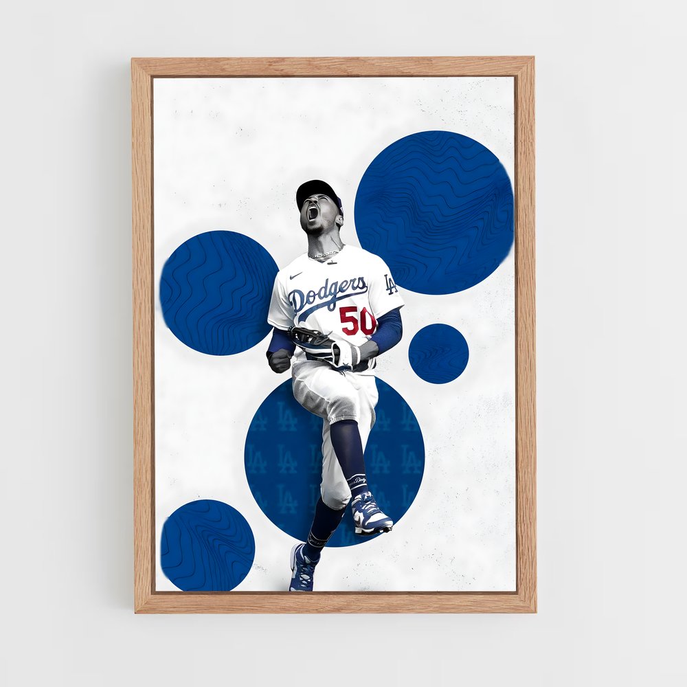 ap-mookie betts-6 cadre Bois clair