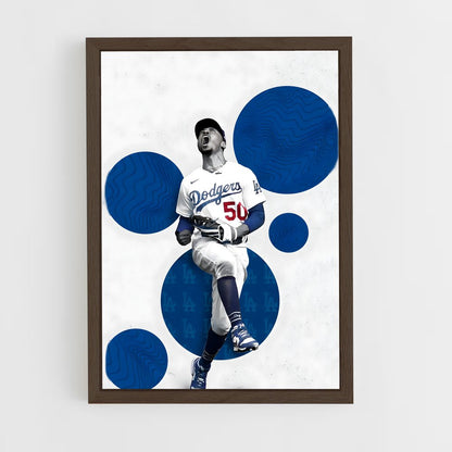 ap-mookie betts-6 cadre Bois foncé