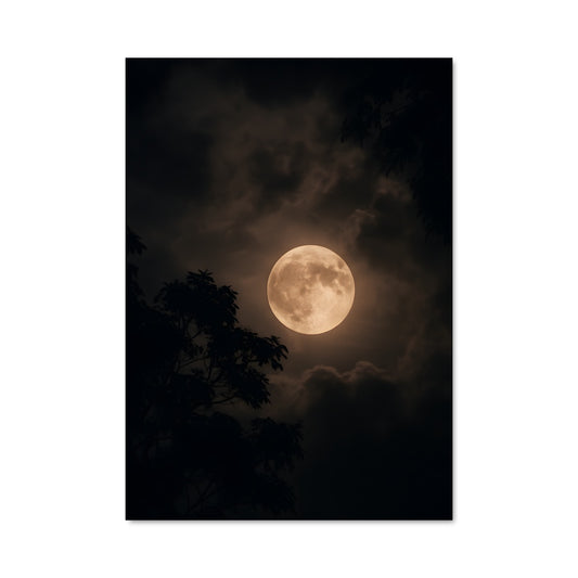 Poster Lune Éclairée