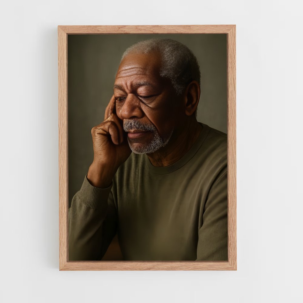 ap-morgan freeman-11 cadre Bois clair